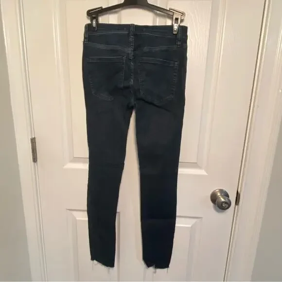 FREE PEOPLE REAGAN BUTTON FRONT JEAN INDIGO-24 - Picture 8 of 9